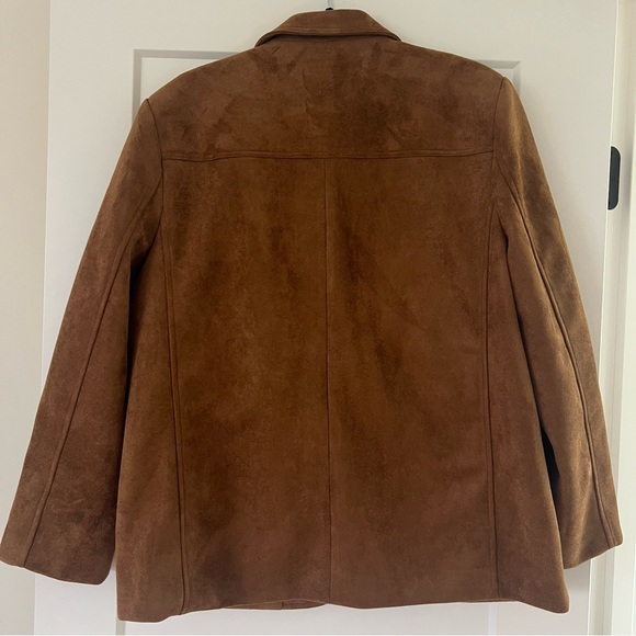 OAK + FORT Camel Oversized Vegan Suede Blazer- Medium - Picture 7 of 7